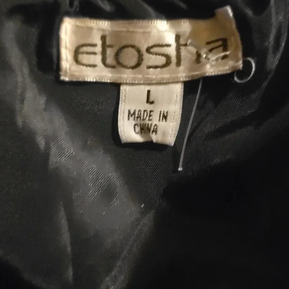 Etosha Black Seude Maxi Skirt Size Large Vintage 2000's - Picture 2 of 8